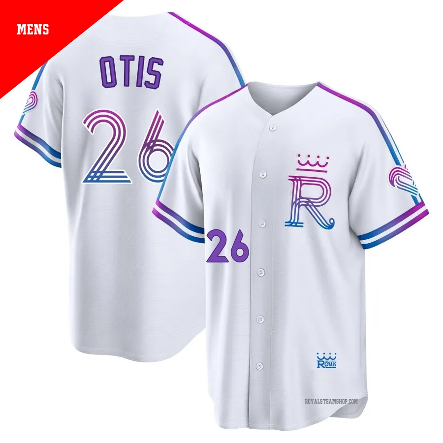 Men's Kansas City Royals ＃26 Amos Otis White Limited 2026 City Connect Stadium Jersey