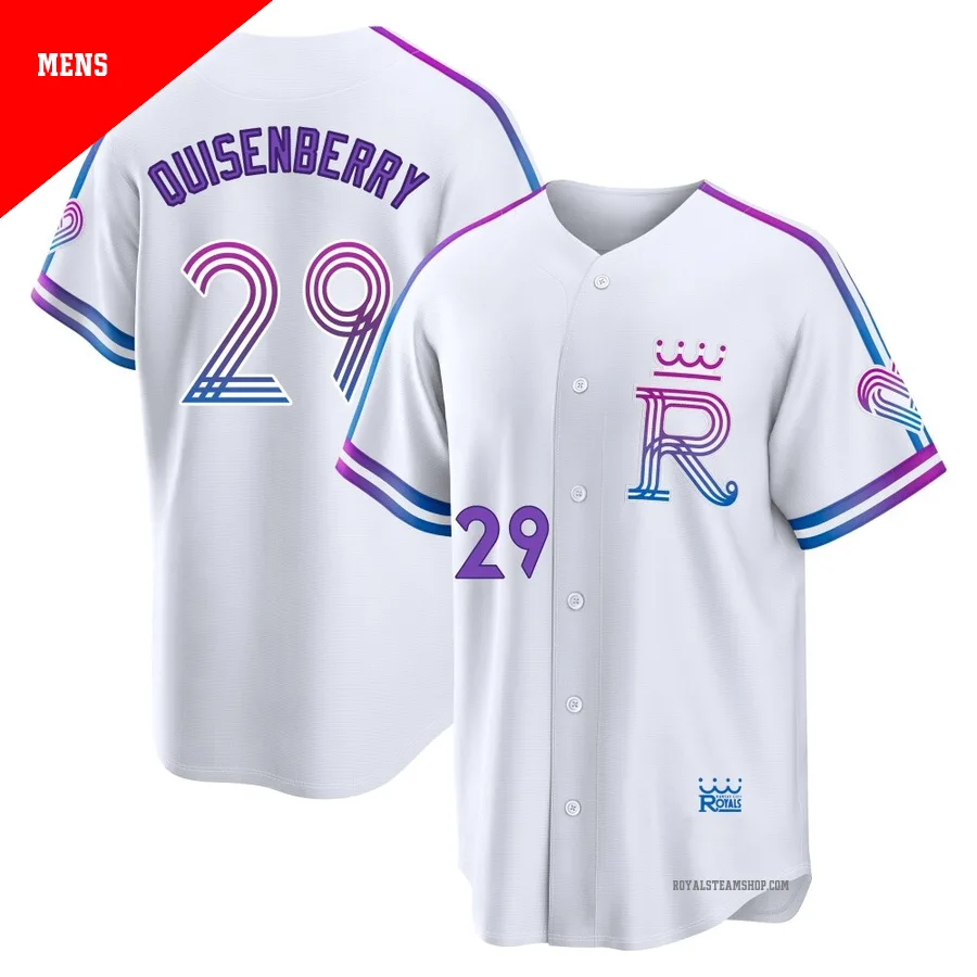 Men's Kansas City Royals ＃29 Dan Quisenberry White Limited 2026 City Connect Stadium Jersey