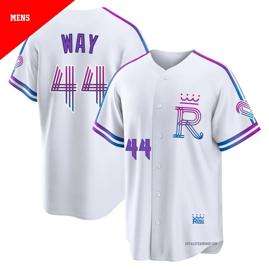 Men's Kansas City Royals ＃44 Beck Way White Limited 2026 City Connect Stadium Jersey