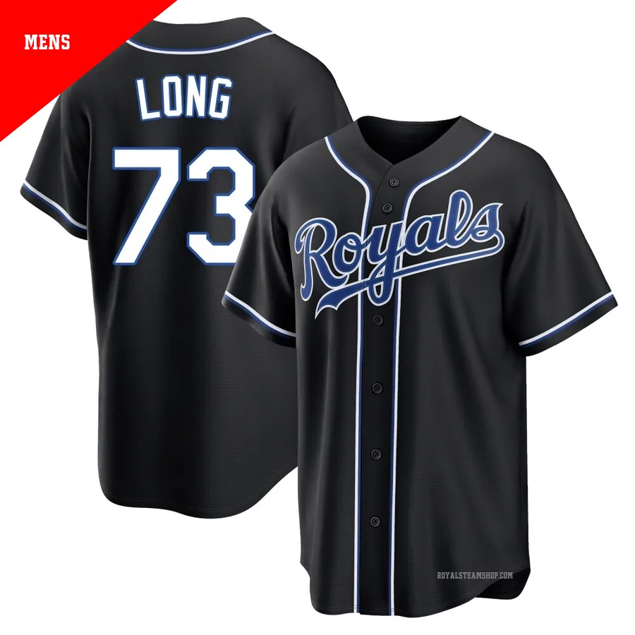 Men's Kansas City Royals ＃73 Sam Long Black Replica Fashion Out Jersey