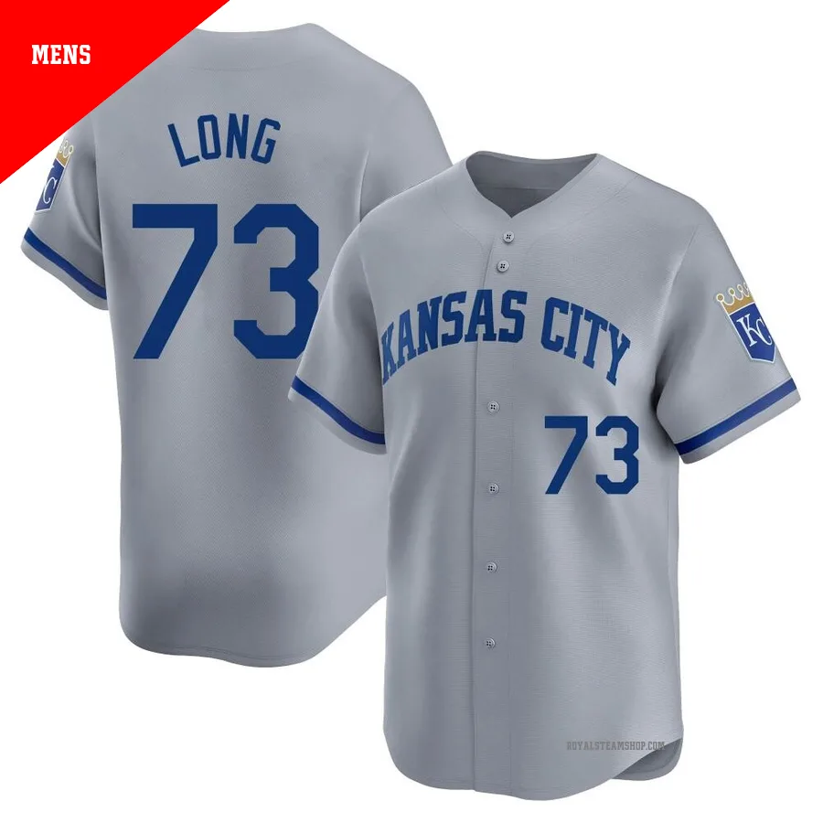 Men's Kansas City Royals ＃73 Sam Long Gray Limited Away Jersey