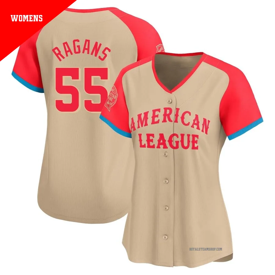 Women's Kansas City Royals ＃55 Cole Ragans Cream Limited American League 2024 All-Star Game Jersey