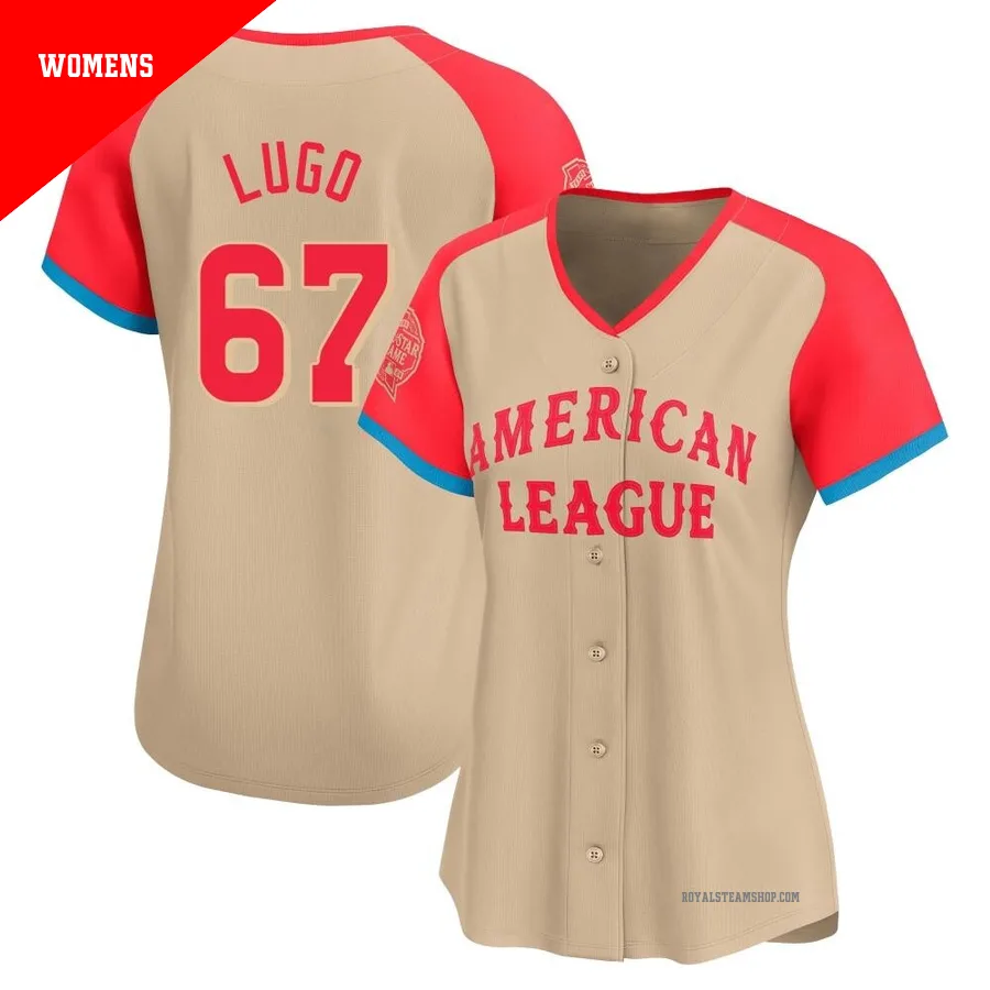 Women's Kansas City Royals ＃67 Seth Lugo Cream Limited American League 2024 All-Star Game Jersey