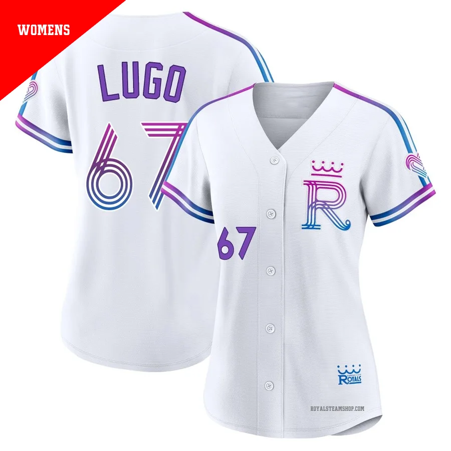 Women's Kansas City Royals ＃67 Seth Lugo White Authentic 2026 City Connect Stadium Jersey