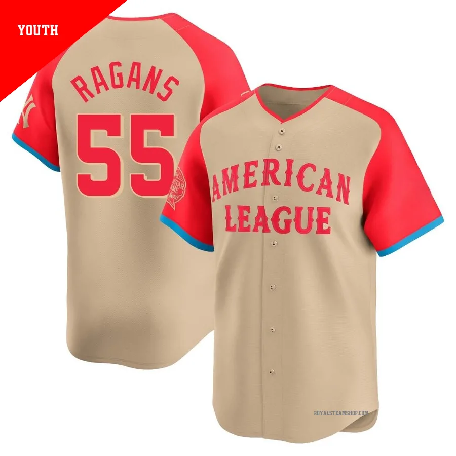 Youth Kansas City Royals ＃55 Cole Ragans Cream Limited American League 2024 All-Star Game Jersey