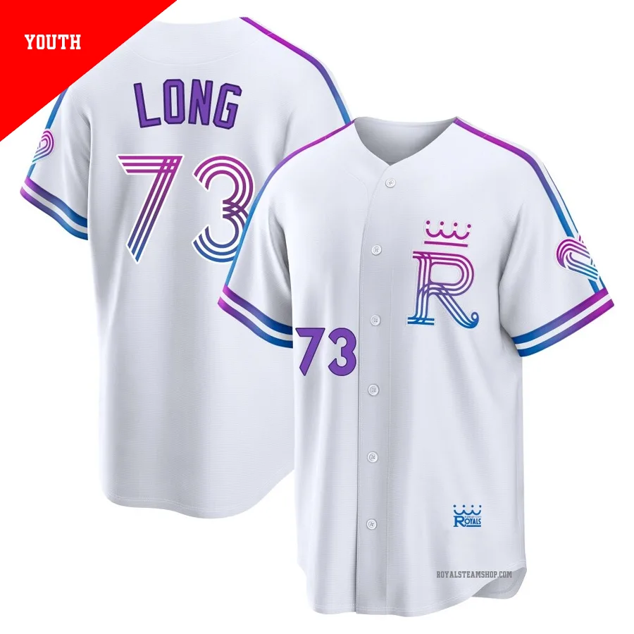 Youth Kansas City Royals ＃73 Sam Long White Limited 2026 City Connect Stadium Jersey